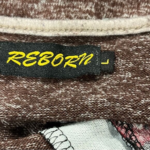 Reborn Paisley print long sleeve scoop neck sweater dress dress size large - Picture 7 of 12